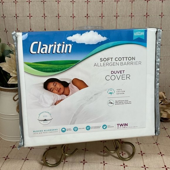 Claritin Bedding Claritin Soft Cotton Allergen Barrier Twin Cotton